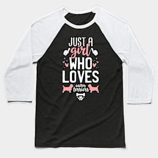 Just a Girl Who Loves Cairn Terriers Baseball T-Shirt